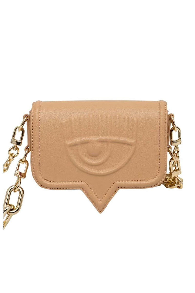 Chiara Ferragni Eyelike Embossed faux-leather wallet-on-chain