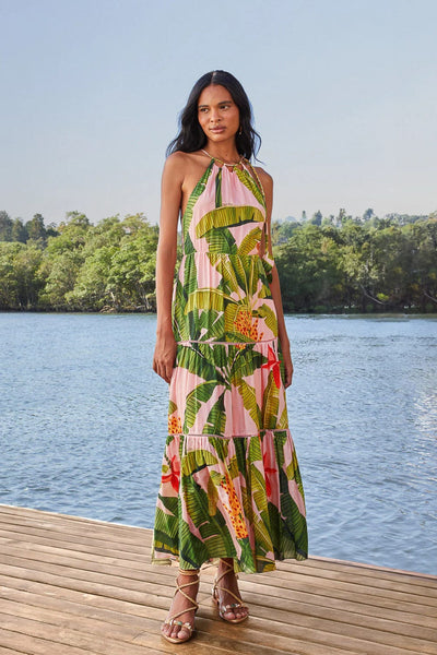 Farm Rio Banana Leaves Sleeveless Maxi  Φόρεμα 317654