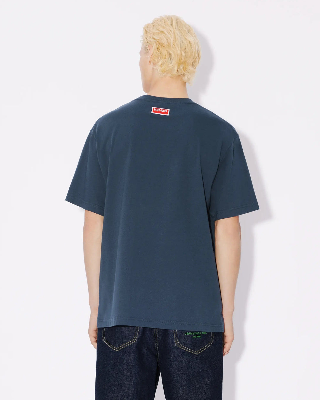 Kenzo Lucky Tiger Oversized Genderless T Shirt Blue FE58TS0064.77 beautycollection.gr