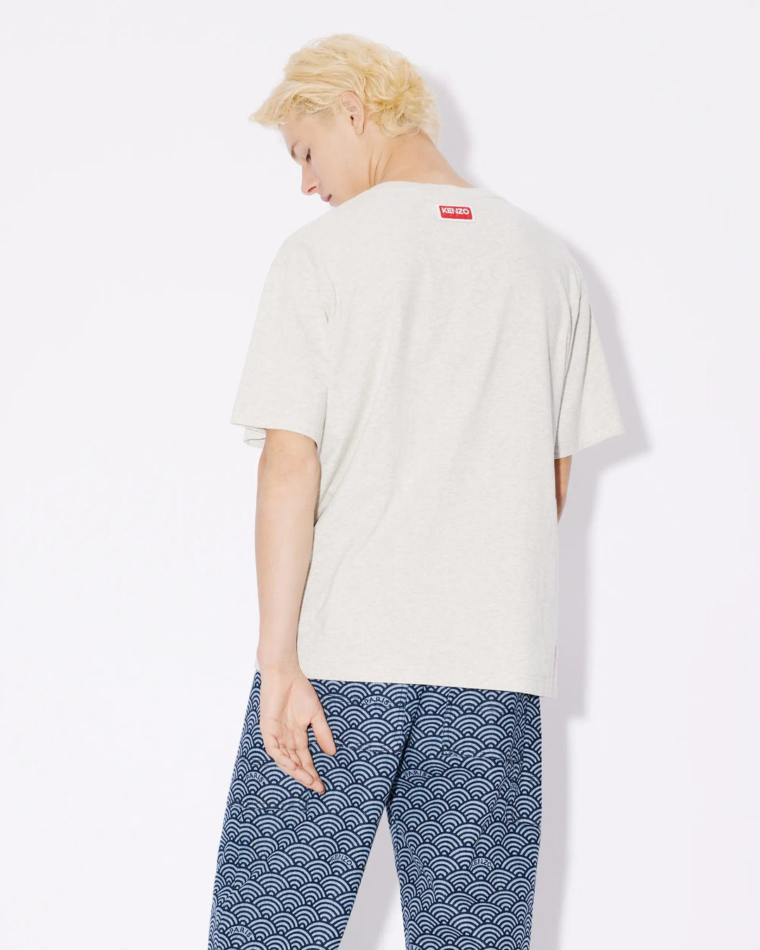 Kenzo Lucky Tiger Oversized Genderless T Shirt Gray FE58TS0064.93 beautycollection.gr