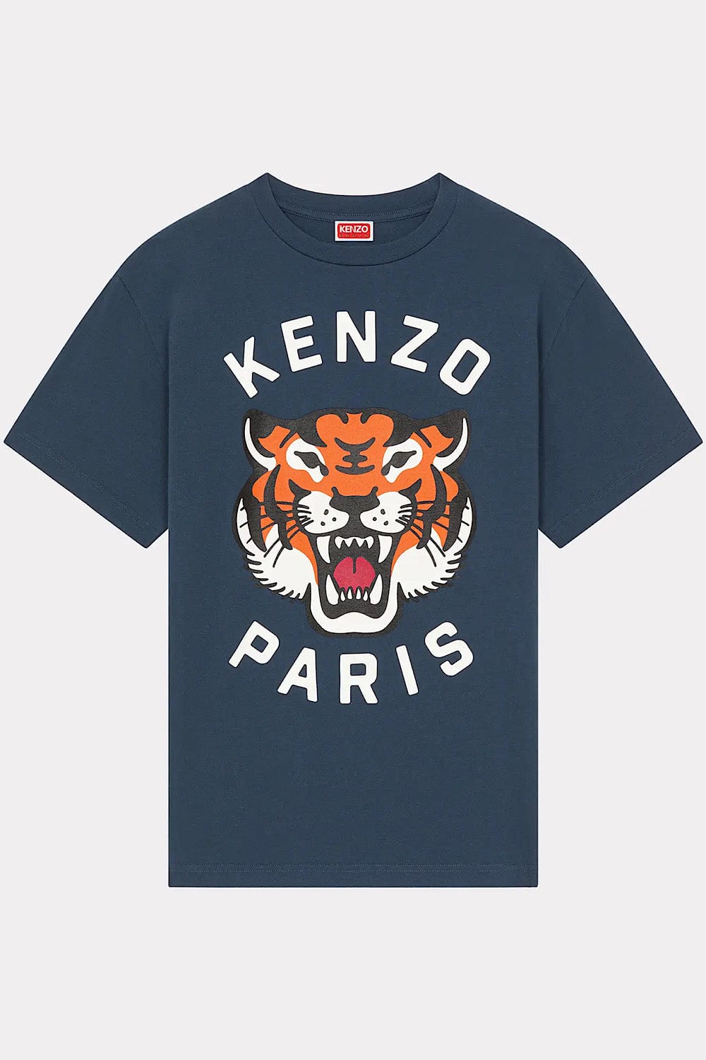 Kenzo Lucky Tiger Oversized Genderless T Shirt Blue FE58TS0064.77 beautycollection.gr