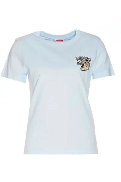 Kenzo 'Varsity Jungle' Tiger T-Shirt Light Blue FE52TS1154SG.63