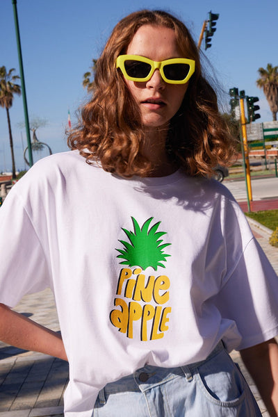 Lumina Pineapple T-Shirt Άσπρο LD116