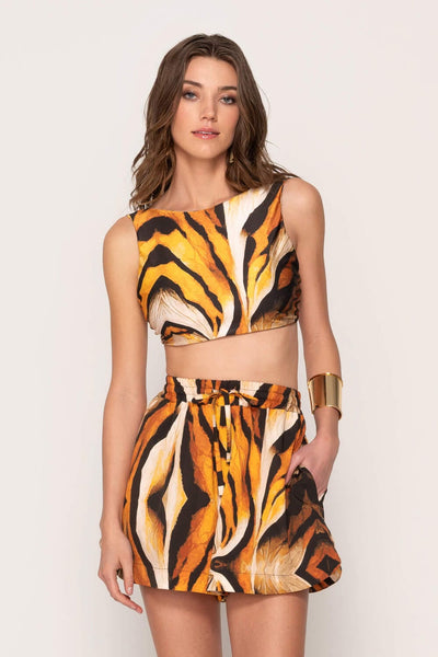 Mairis Feline Crop Top Leopard