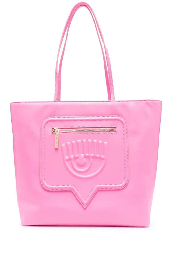 Chiara Ferragni Eyelike-Embossed Tote Pink Bag 74SB4BF4 ZS517 424 –