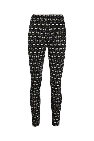 Pinko Geloso Monogram Leggings Μαύρο 1G17YU 8583 ZCB