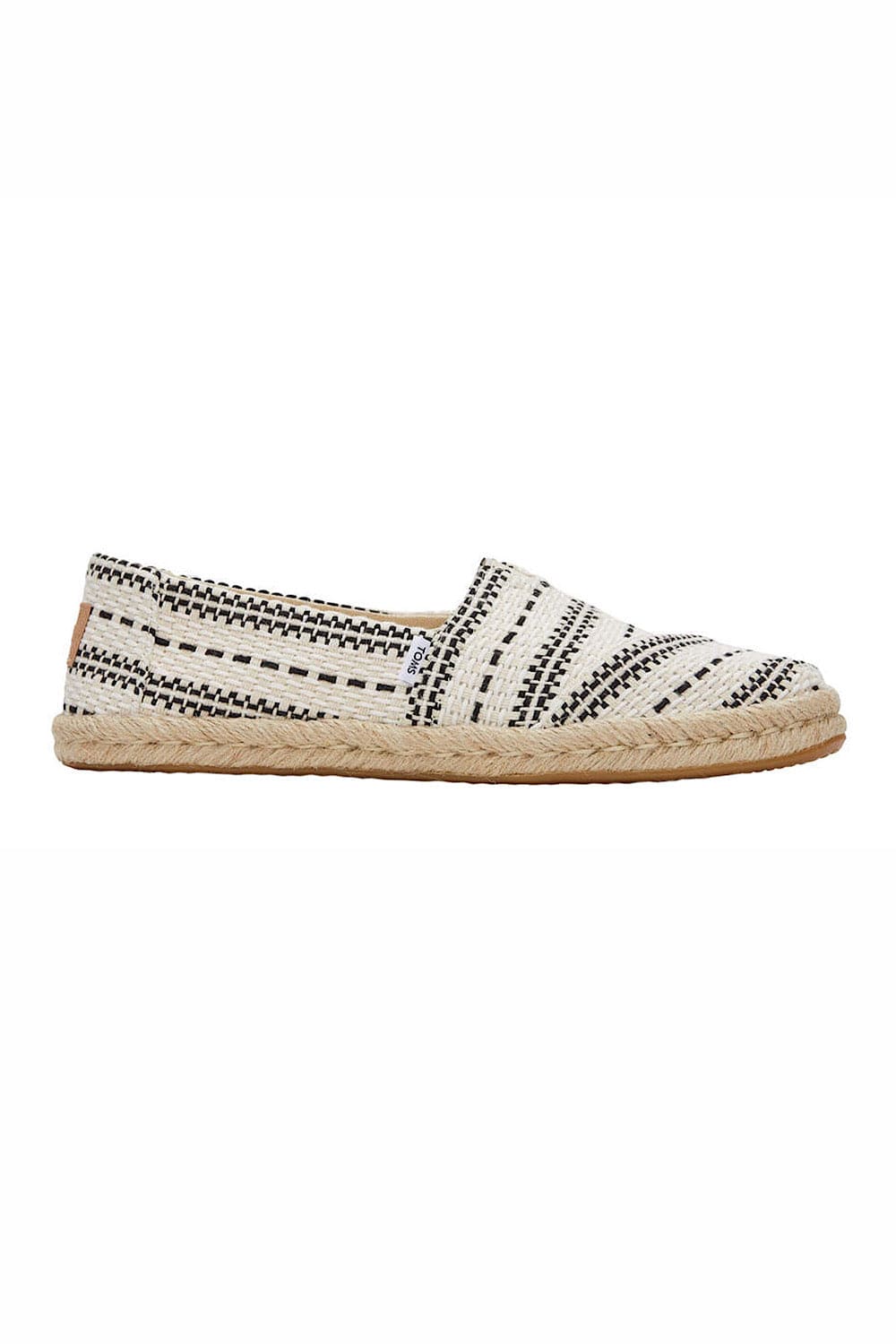 Toms Alpargata Rope Espadrille White Black 1009685 beautycollection.gr